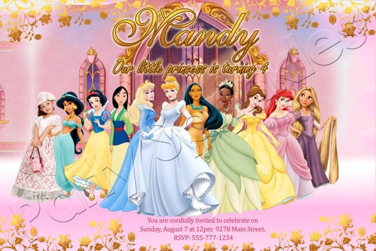 Invitation Template Princesses
