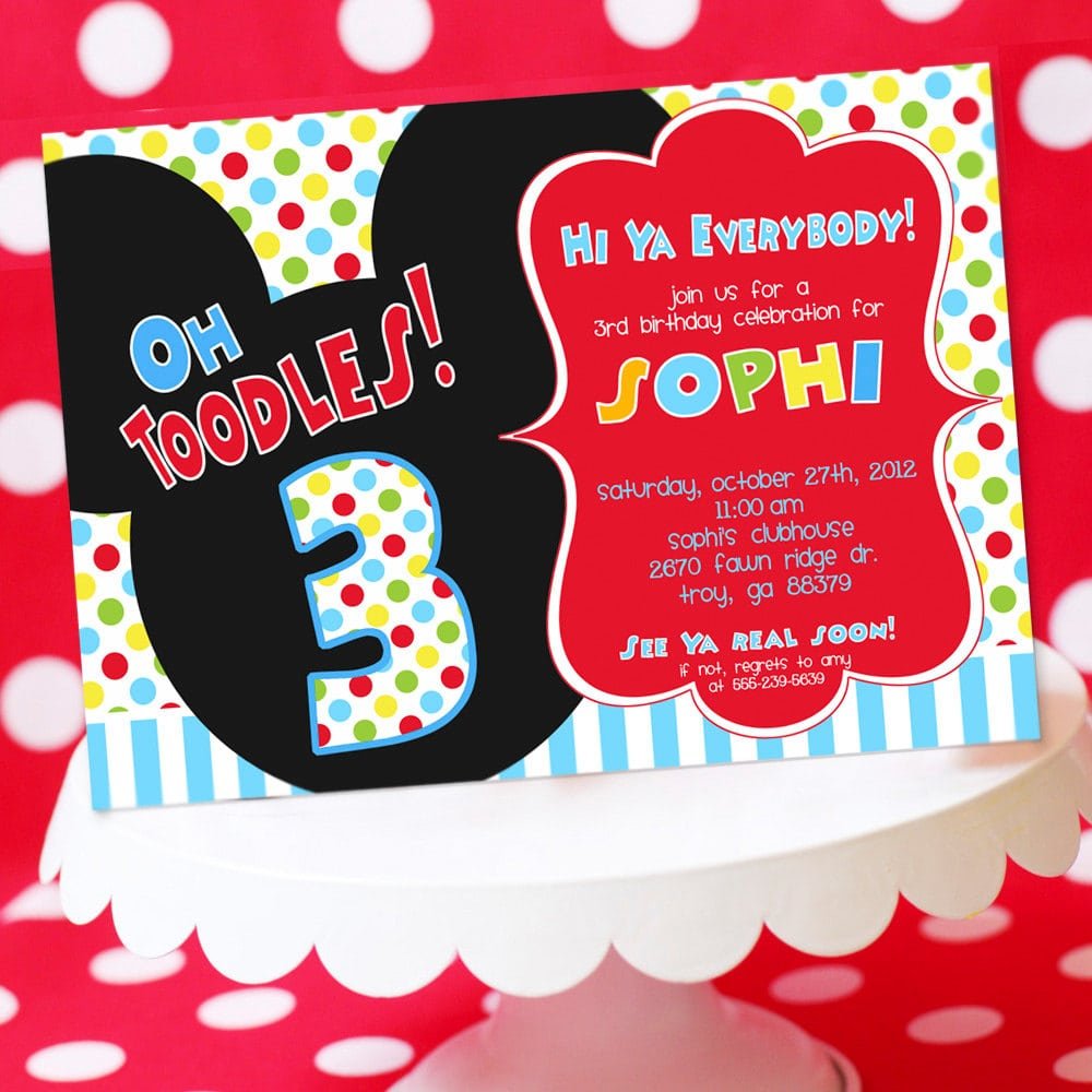 Mickey Mouse Clubhouse Invitation Downloads