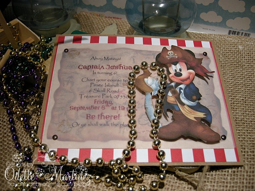 Mickey Mouse Pirate Birthday Invitations
