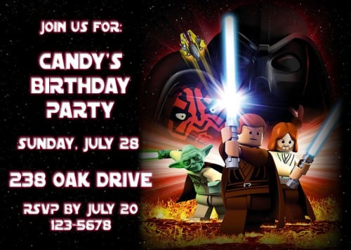 Personalized Star Wars Party Invitation
