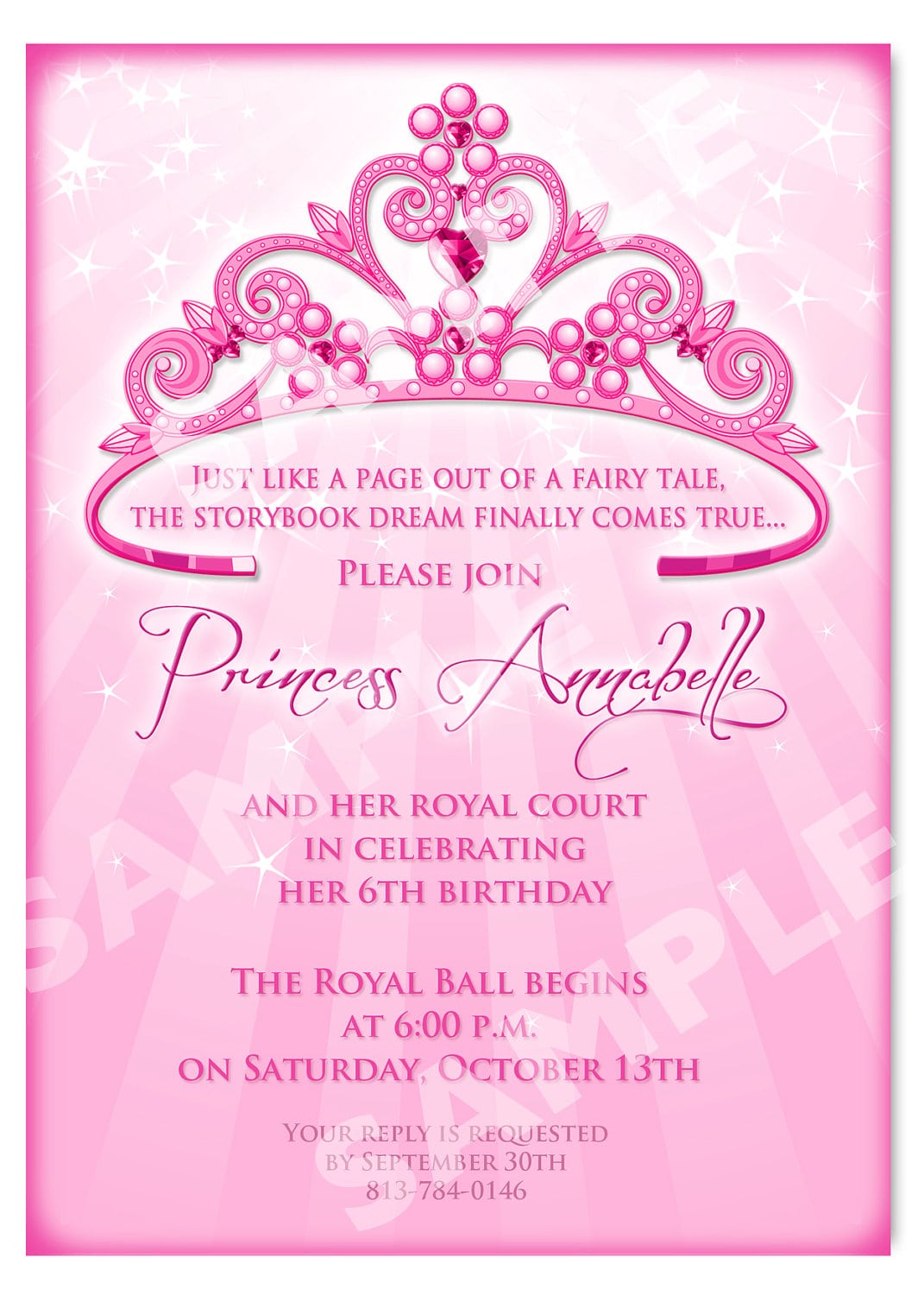 Princess Invitation Cards Printable