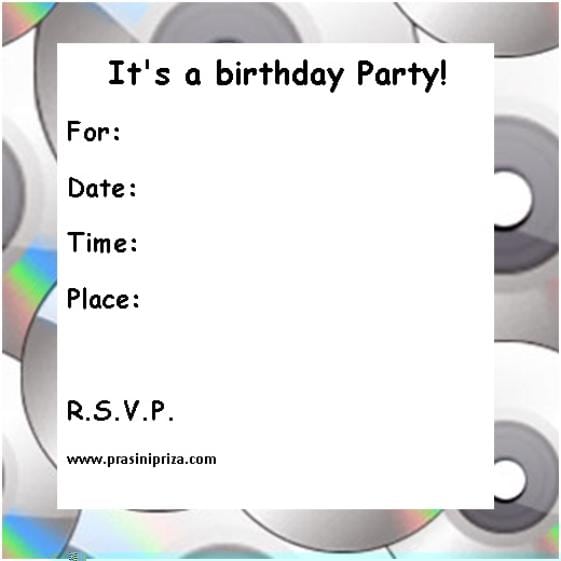 Printable Boy Birthday Invitations