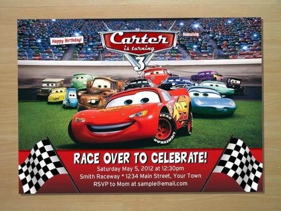 Printable Cars Birthday Invitation
