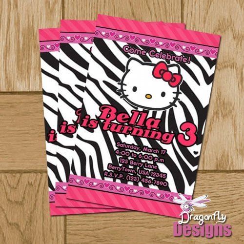 Printable Hello Kitty Invitations Personalized