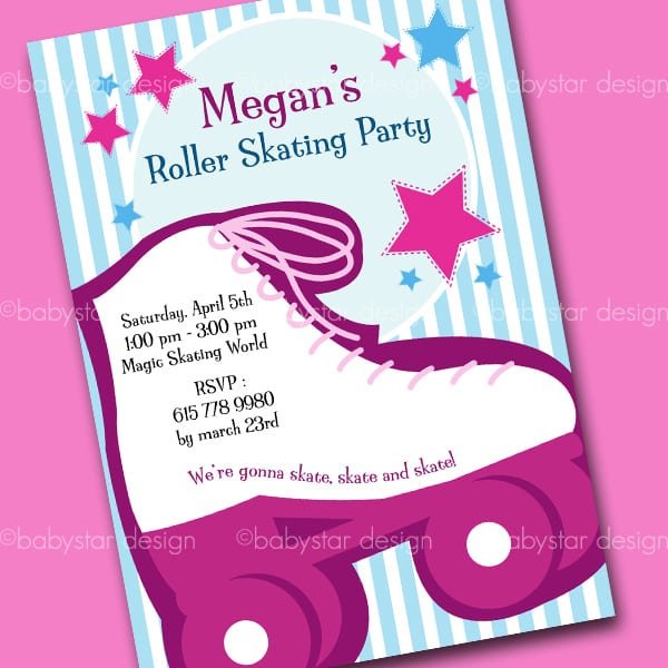 Printable Invitation Roller Skating