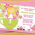Printable Teapart Invitation Kids
