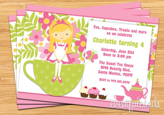 Printable Teapart Invitation Kids