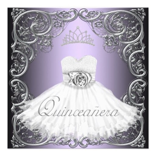 Quinceanera Purple Invitation