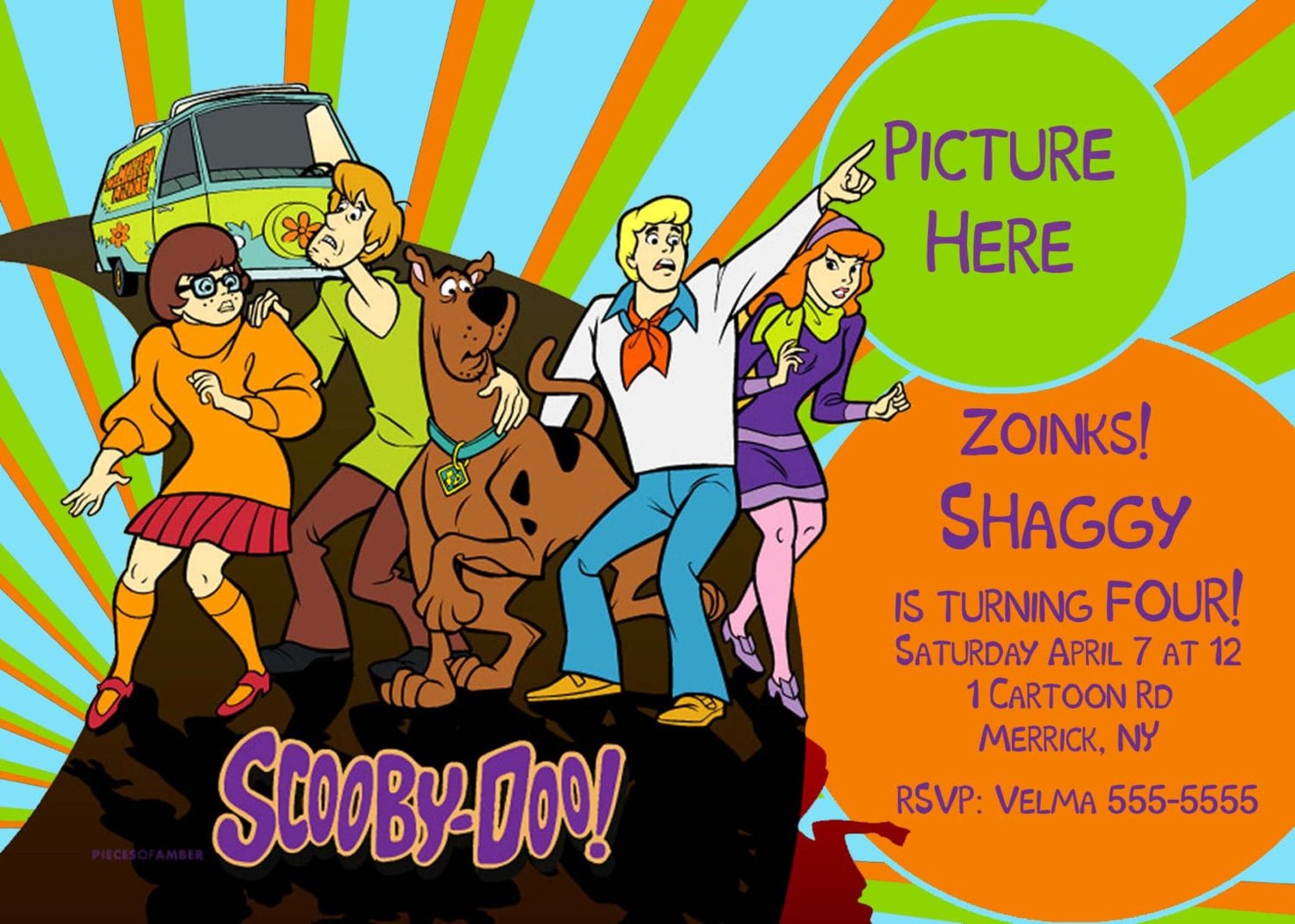 Scooby Doo Birthday Invitation