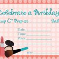 Spa Birthday Invitation Free