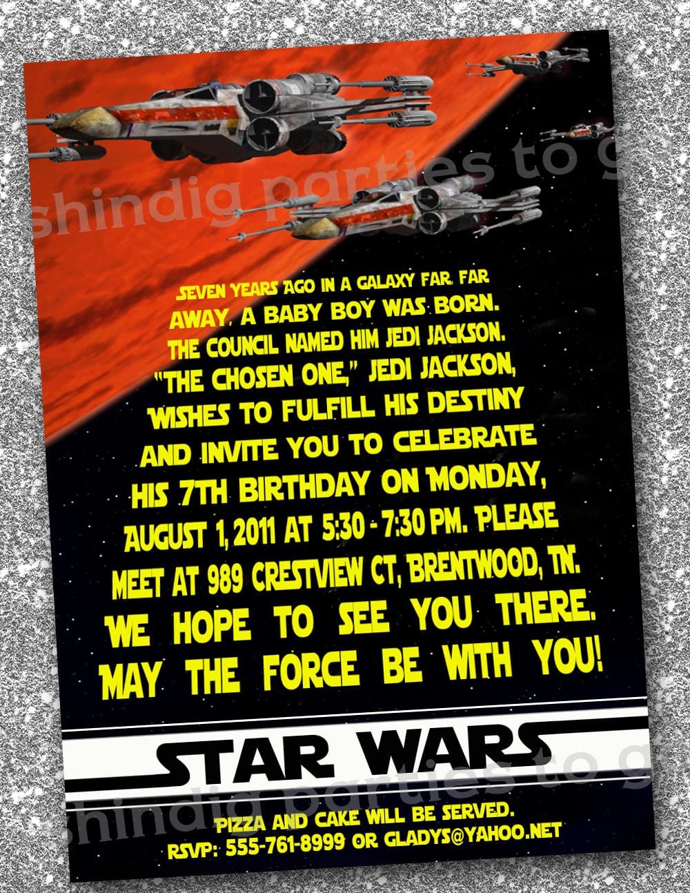 Star Wars Birthday Invitation Template Free