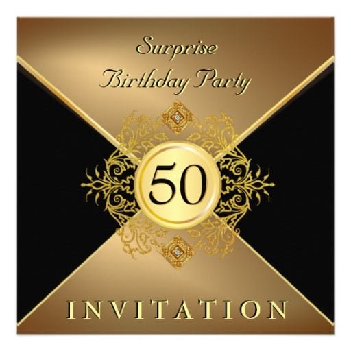Surprise 50th Birthday Invitation