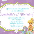 Tinkerbell Invitation Card