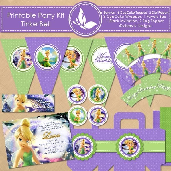 Tinkerbell Party Invitation Printable Free