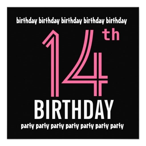 14th Birthday Invitation Ideas