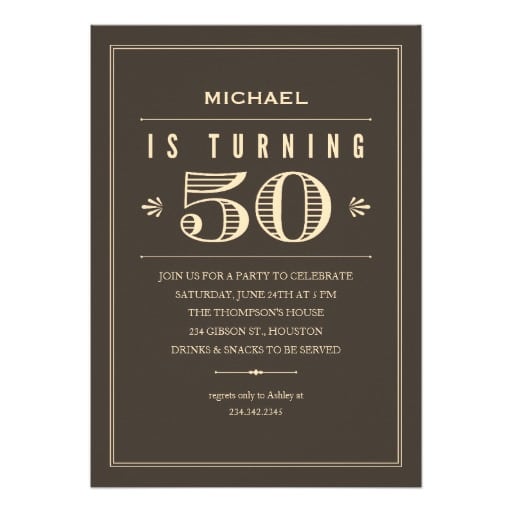 50th Birthday Invitation For Him