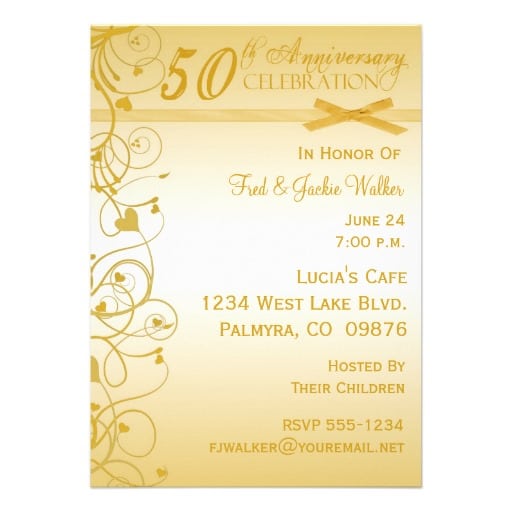 Anniversary Invitations 50th