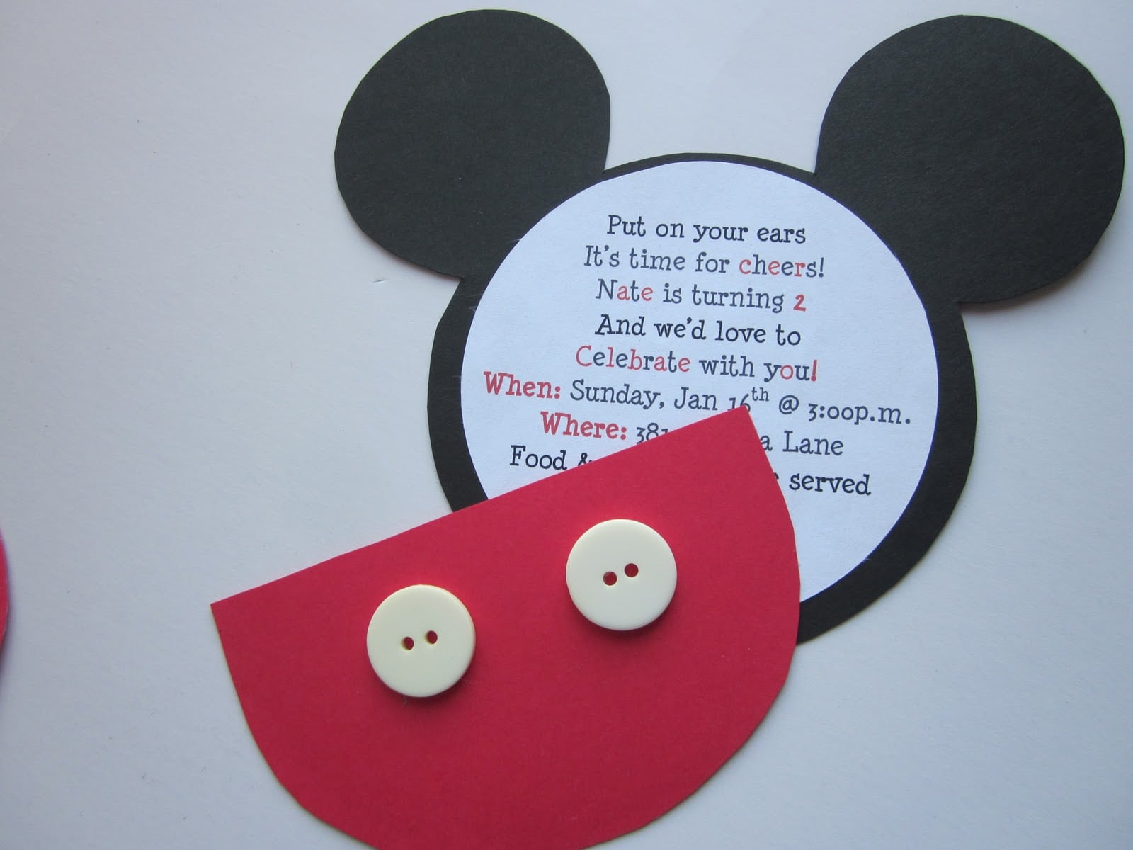 Baby Mickey Mouse Invitation Template