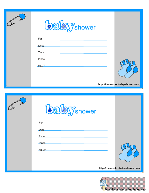 Baby Shower Printable Invitations For Boy