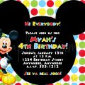 Birthday Invitation Mickey Mouse