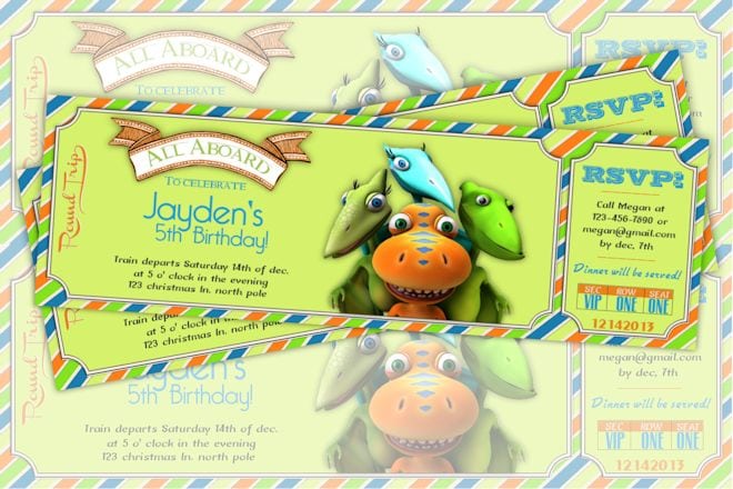 Free Printable Dinosaur Train Birthday Invitations