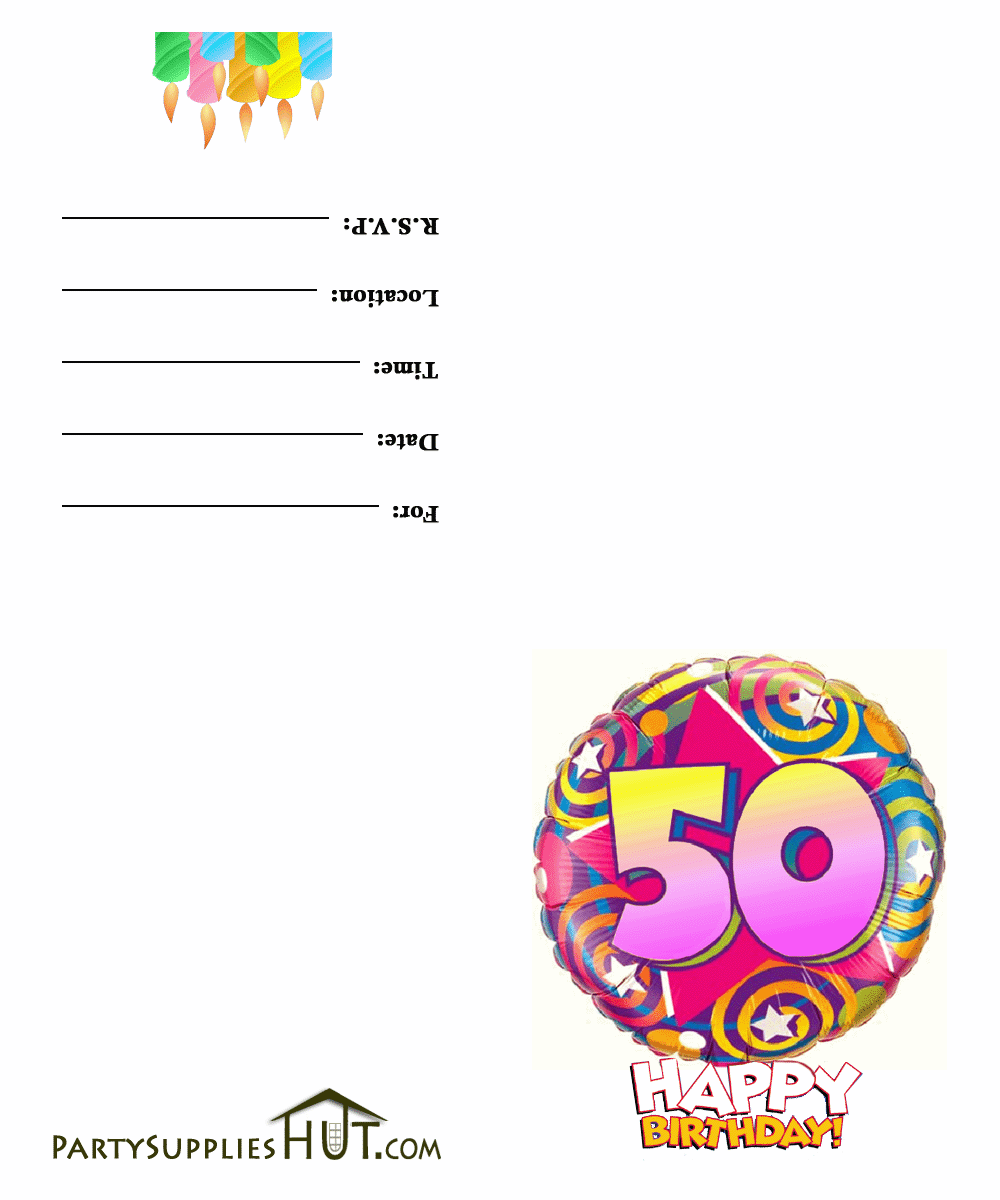 Free Printable Invitation 50th Birthday