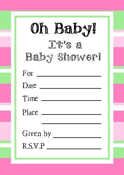 Free Printable Invitations For Girl Baby Shower