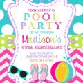Free Printable Pool Parties Invitation