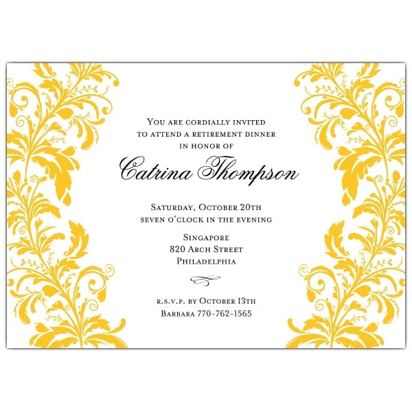 Retirement Dinner Invitation