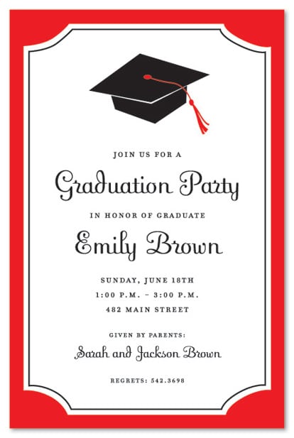 Sample Graduation Party Invitation