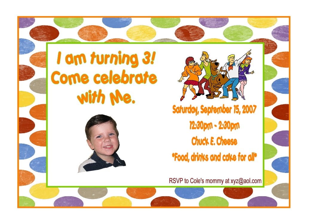 Scooby Doo Party Invitation Template