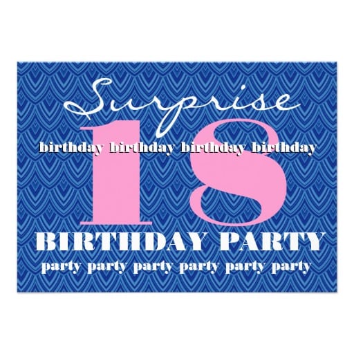 Surprise 18th Birthday Invitations
