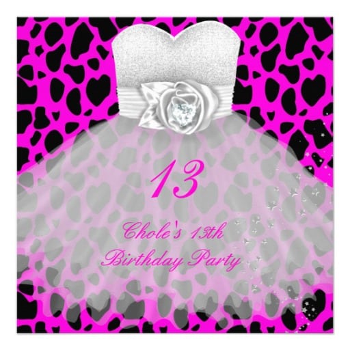 13 Birthday Party Invitation