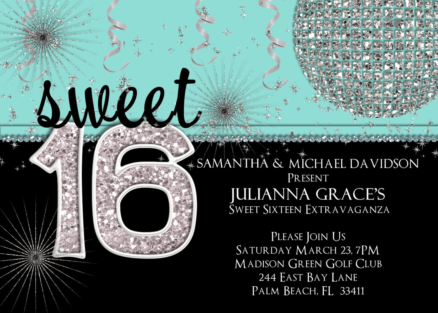 16 Birthday Invitation