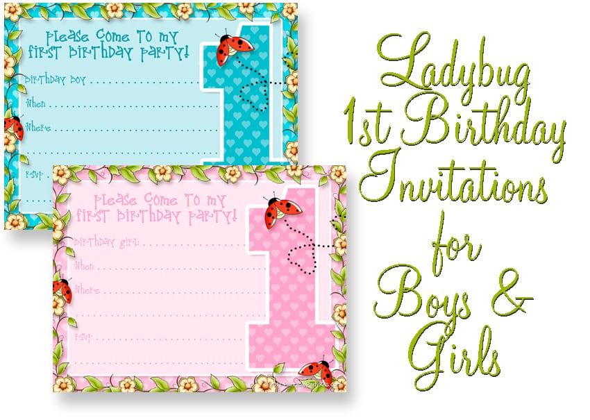 1st Birthday Invitation Free Printable