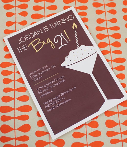 21st Birthday Invitation Free Download