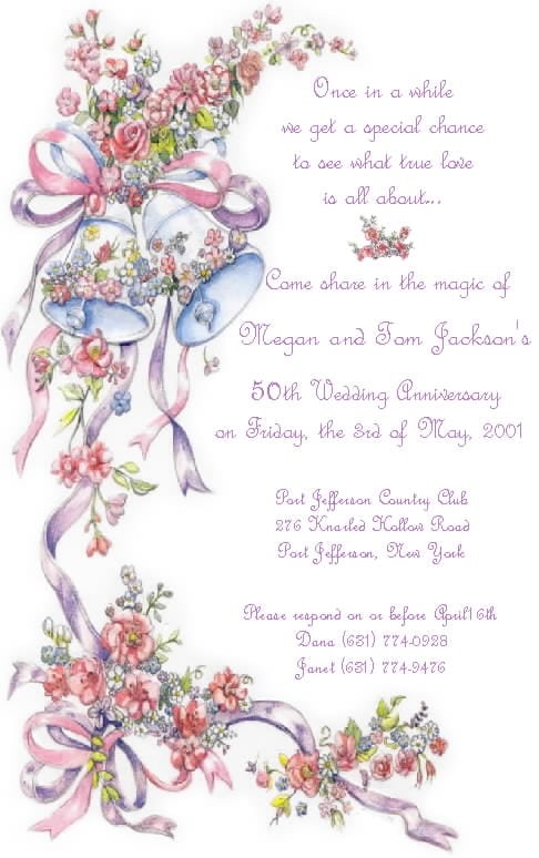 25th Marriage Anniversary Invitation Cards