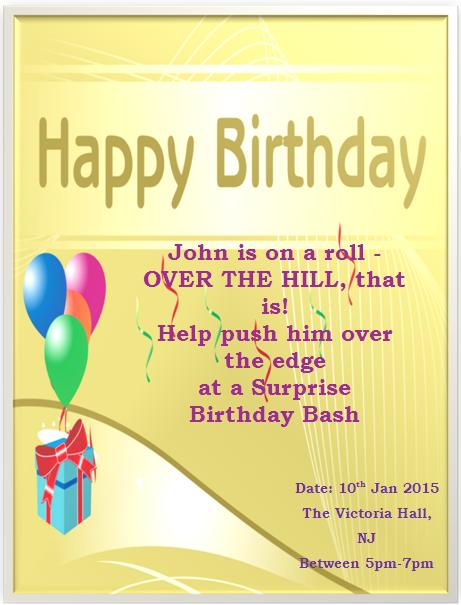 50th Birthday Invitation Printable Free