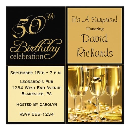 50th Birthday Party Invitations