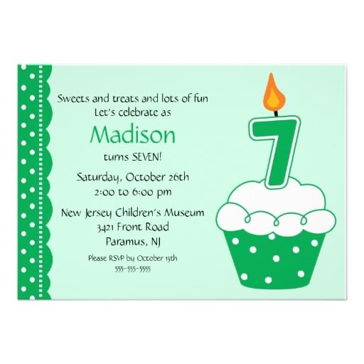 7th Birthday Invitation