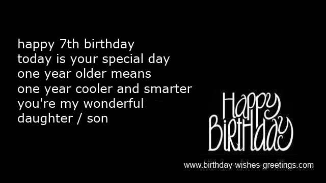 7th Birthday Invitation Quotes