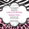 Zebra Print Birthday Invitation Free