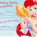 Ariel Printable Birthday Invitation Free