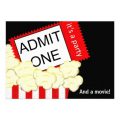 Awesome Movie And Sleepover Party Invitation Admit One