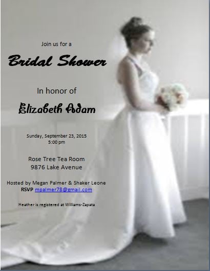 Bridal Shower Invitation Template For Word