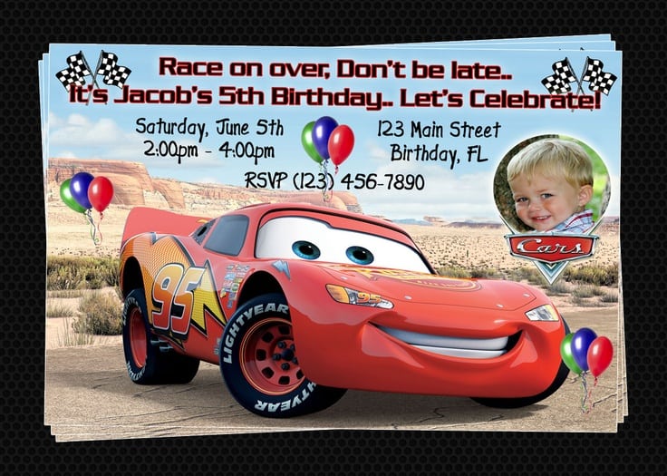 Cars Bday Invitations
