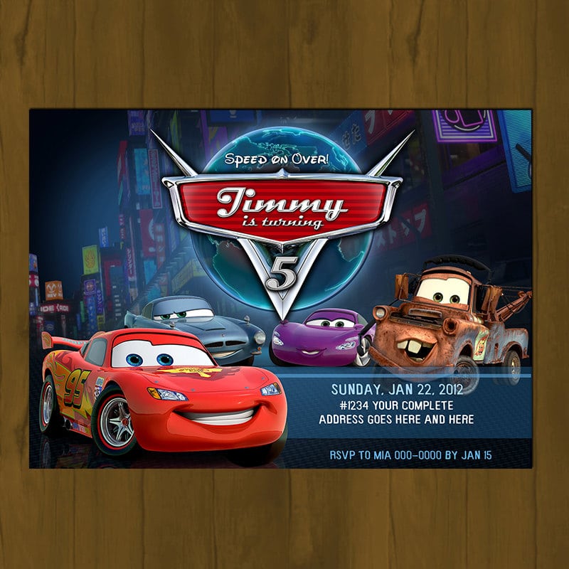 Cars Birthday Invitations Printable