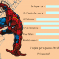 Carte Invitation Anniversaire Spiderman