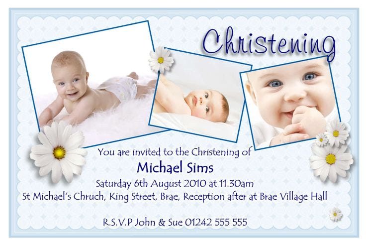 Christening Party Invitation Cards