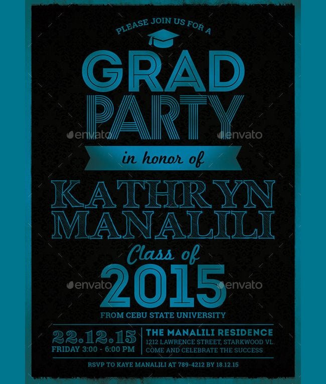 Download Graduation Party Invitation Templates